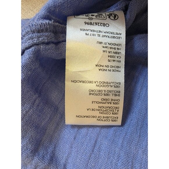 NWOT XS Maxi Floral Perle Blue Periwinkle Sleeveless Lined Boho - Picture 11 of 11